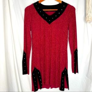 Red shimmer Art Stone dress size S dance, holidays, fun